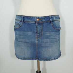 21 DENIM Denim Mini Skirt size 31 Womens Classic Blue